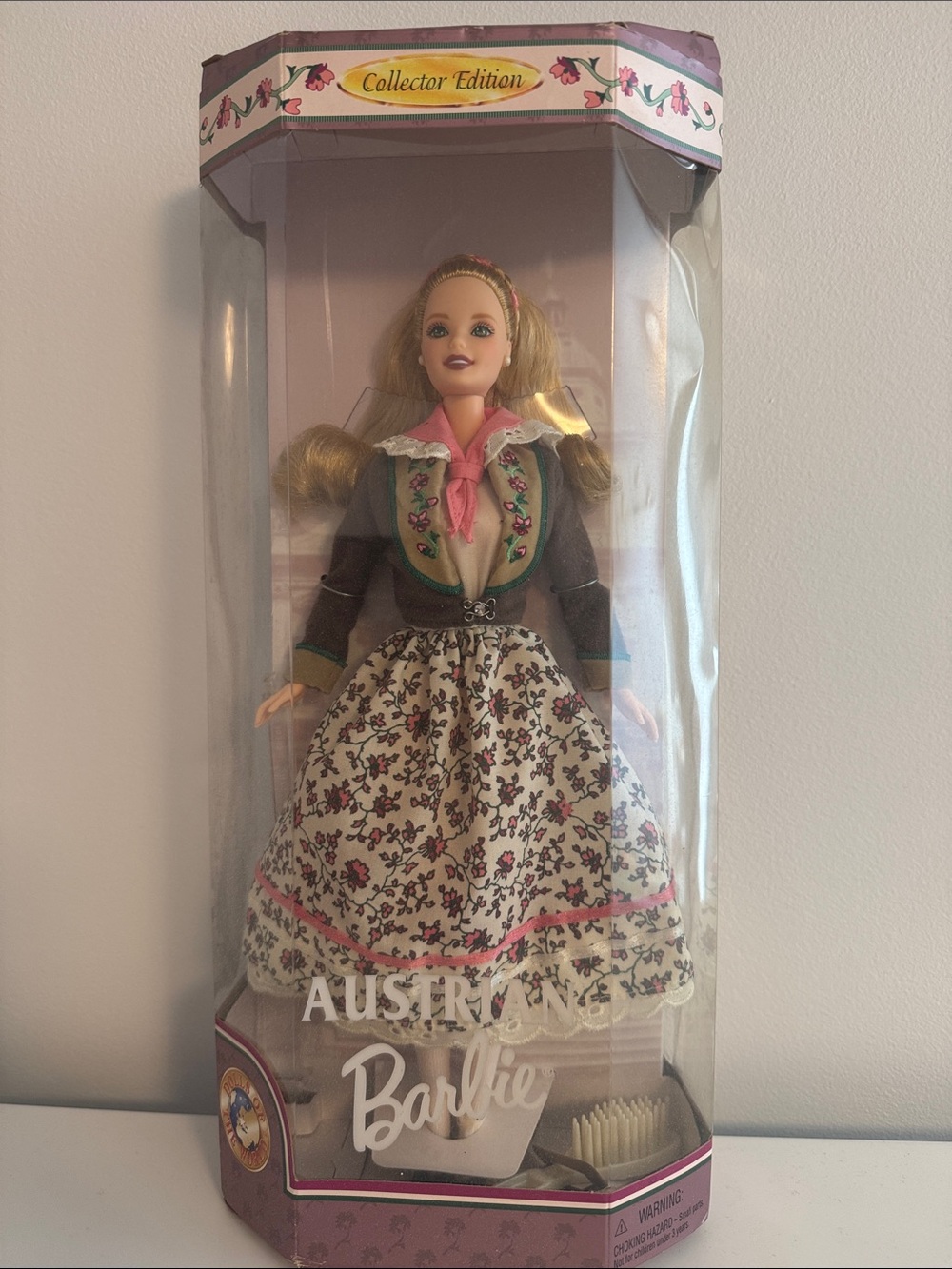 Barbie Austrian Traditional Dress Doll - Cream, Pink, Brown